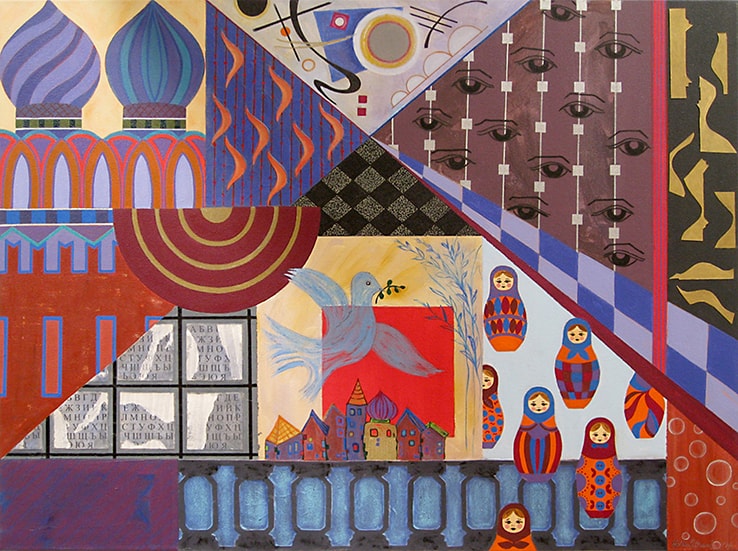 Under Watchful Eyes Float Matryoshka: A Soaring Dove